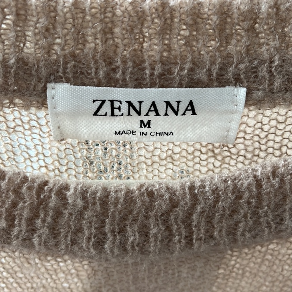 Zenana Sheer Wool Blend Sweater - Picture 2 of 8